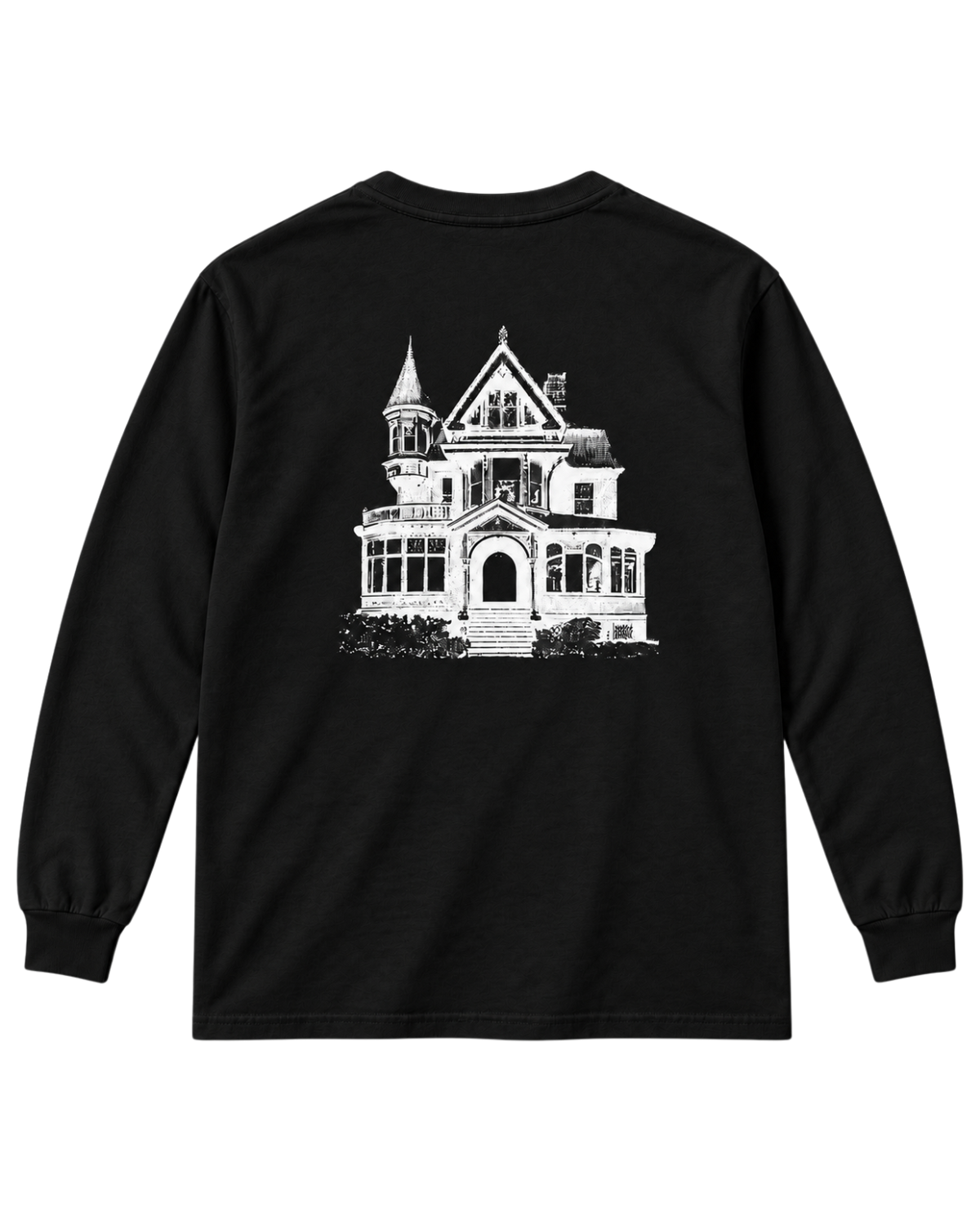 Haunted House Long Sleeve - Black
