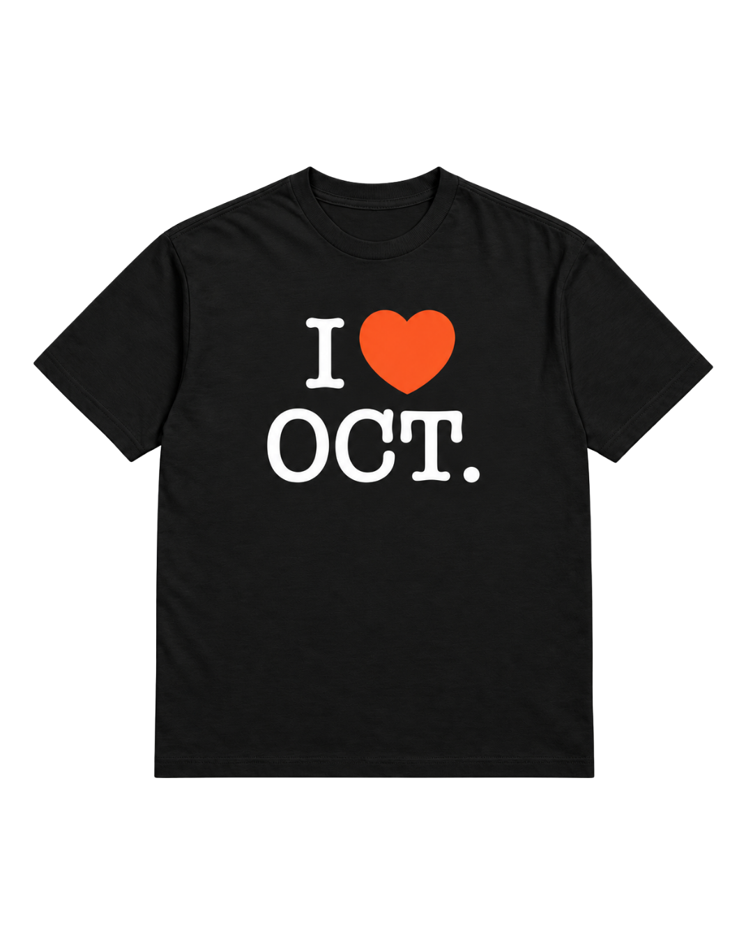 I Love October Tee - Black