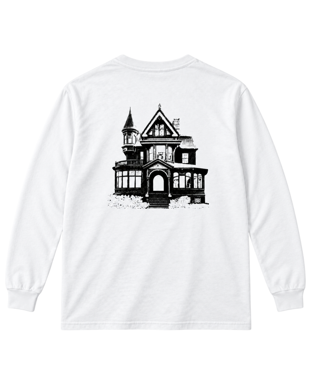 Haunted House Long Sleeve - White