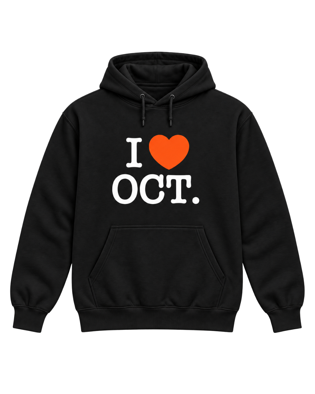 I Love October Hoodie - Black